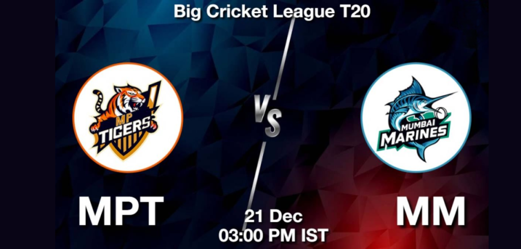 MP Tigers vs Mumbai Marines Dream11 Prediction: Fantasy Tips, Pitch Report, and Head-to-Head Analysis for Big Cricket League 2024